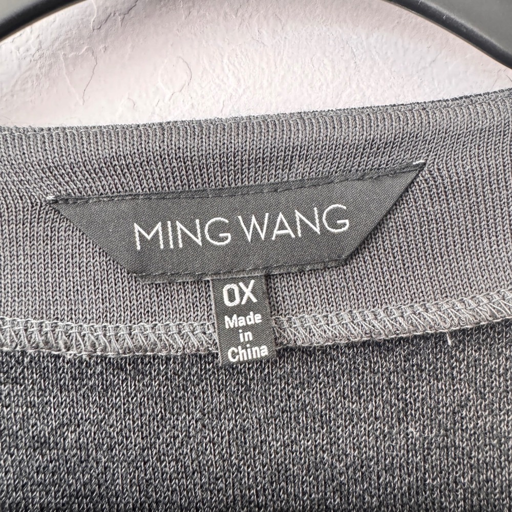 Ming Wang Gray Black Geometric Patchwork Open Fro… - image 5